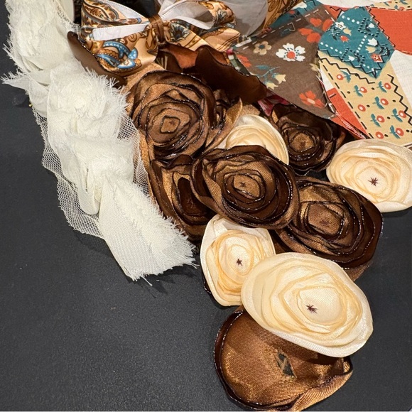 DIY Assorted Craft Sewing Fabric and Ribbon Lot Over 100 Pieces - Picture 3 of 5